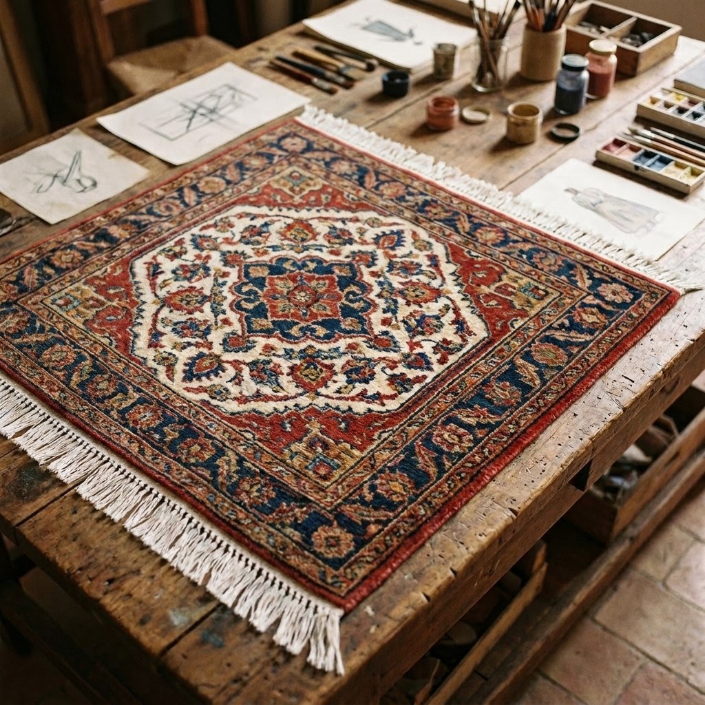 Tapis d'orient après restauration