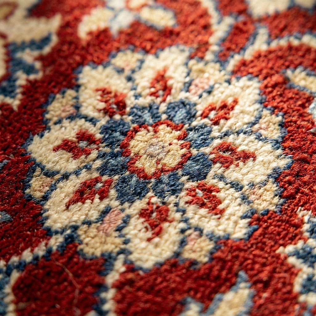 Détail d'un motif de tapis persan